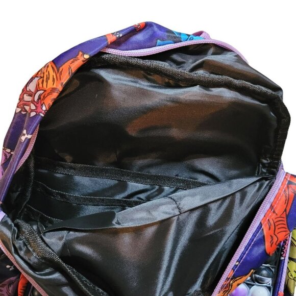 Dinosaur Purple Backpack Small 12 x 10 Pop It Silicone Front Zipper Pocket - Picture 5 of 7